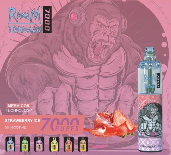 Randm Tornado 7000 Puffs Disposable Vape| Strawberry iceRANDMTORNADO7000 19