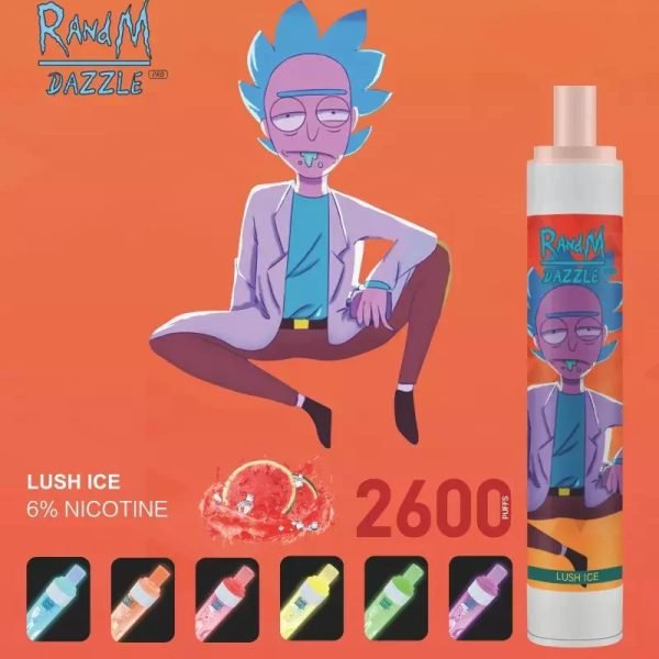 RandM Dazzle Pro RGB Glowing Disposable Vape 2600 PuffsRandM Dazzle Pro (5)